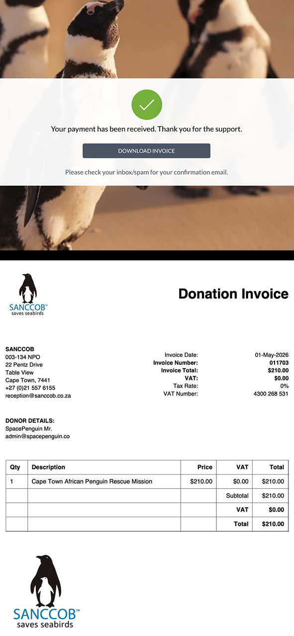 Thanks Invoice